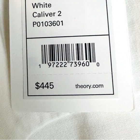 NEW Theory women’s size 8 Double Spaghetti Straps Flare Dress White Caliver 2 - Picture 7 of 9